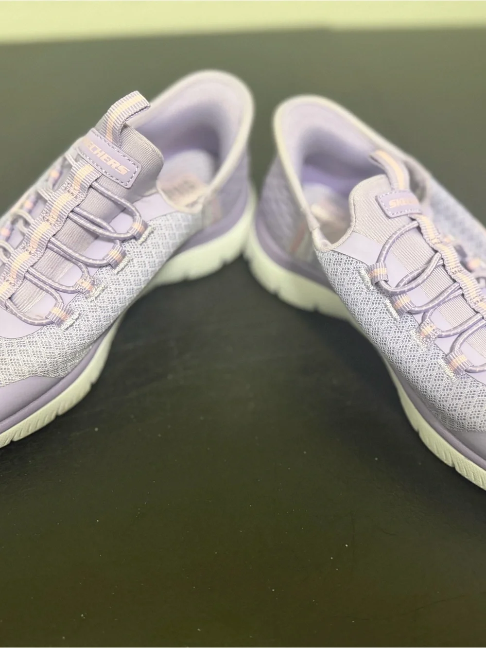 Skechers Girls' Lavender Mesh Slip-On Sneakers